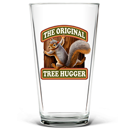 Clear Original Tree Hugger Pint Glass - Color Printed 