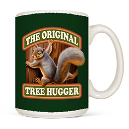 White Original Tree Hugger Coffee Mugs 