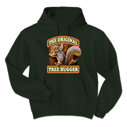 Forest Green Original Tree Hugger Hooded Sweatshirts 