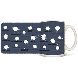 White Bird Splats Coffee Mugs 