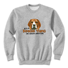 Sports Grey Beagle Thing Sweatshirts 